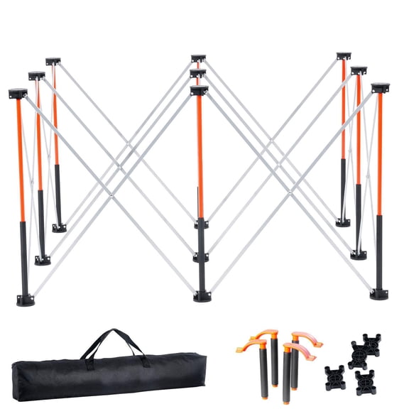 Portable Folding Workstand 4.15x4.15ft Collapsible Workbench 3500lbs Weight Capacity Foldable Work Stand with Storage Bag Table Top Not Included for Garage Workshop Outdoor