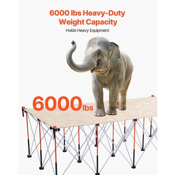 Portable Folding Workstand,8.05x4.13 ft Collapsible Workbench,6000 lbs Weight Capacity,No Assembly Foldable Work Stand with Storage Bag,Table Top NOT Included,for Garage Workshop Outdoor