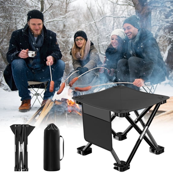Portable Folding Ottoman, Outdoor Ottoman Portable 360 Pounds Capacity Heavy Duty Foldable Ottoman for Camping, Angling, Hiking