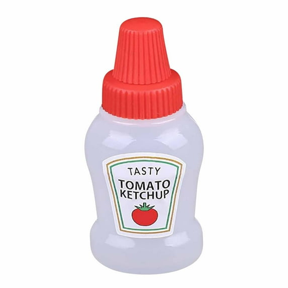 Portable Food Grade BPA-Free Tomato Sauce Bottle with Sealed Lid for Kitchen Camping BBQ - Thickened Mini Condiment Container 3x7.5cm HDPE Plastic