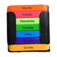 thumbnail image 1 of Portable Food Grade Square Organizer Weekly 7 Day 28 Compartment Drawer Storage Box, Pill Organizer with 28 Compartments for Vitamins Medication, Black Color, 1 of 4