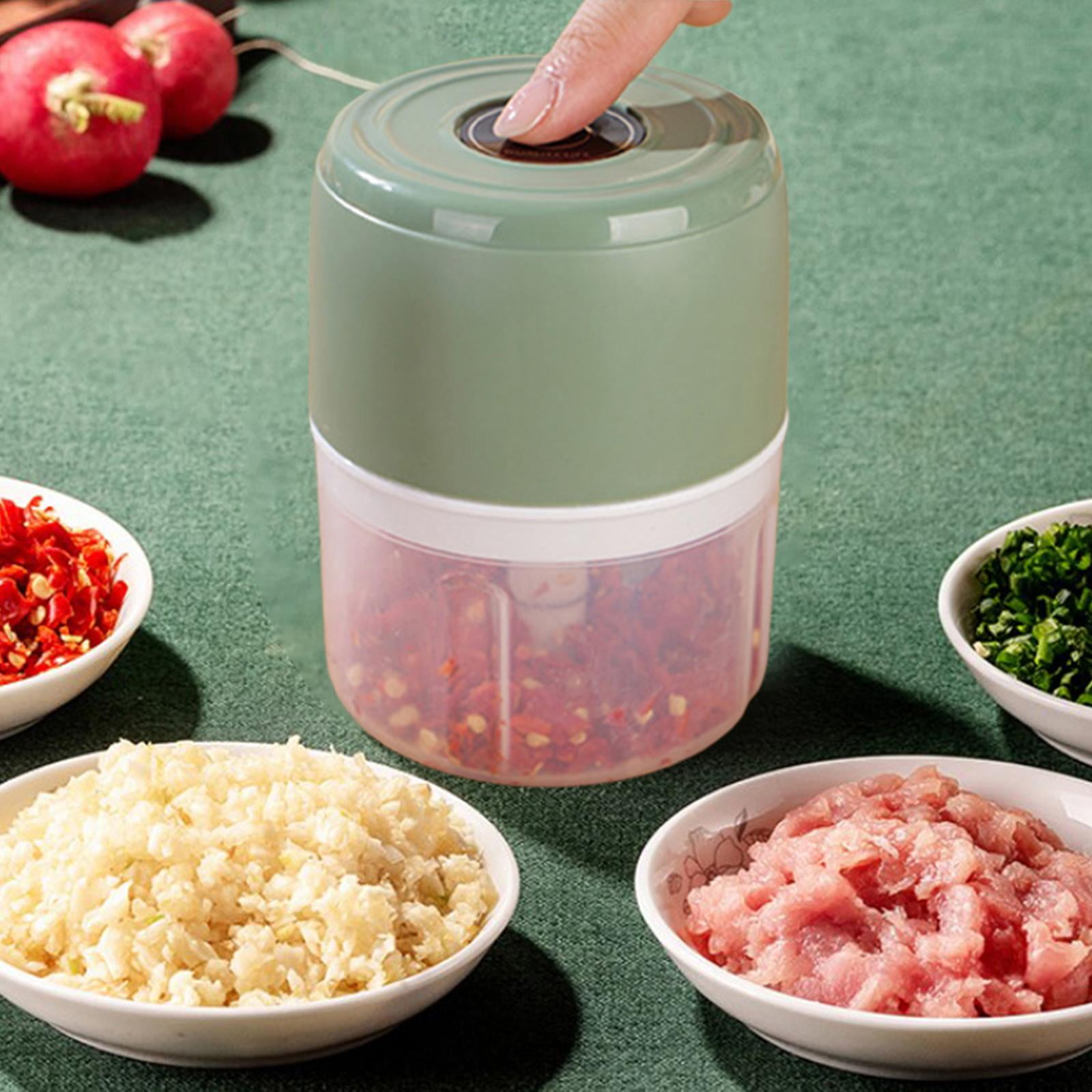 Portable Food Processor Mincer Garlic Masher Crusher for Chilli Nuts