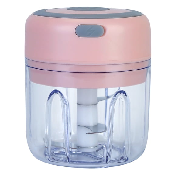 Portable Food Processor, iNova Electric Mini Garlic Chopper for Dicing, Ginger, Chili, Fruits, Onions Pepper and Baby Food 250ml, Pink