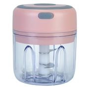Portable Food Processor, iNova Electric Mini Garlic Chopper for Dicing, Ginger, Chili, Fruits, Onions Pepper and Baby Food 250ml, Pink