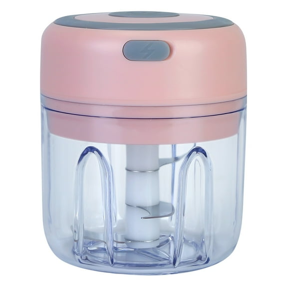 Portable Food Processor, iNova Electric Mini Garlic Chopper for Dicing, Ginger, Chili, Fruits, Onions Pepper and Baby Food 250ml, Pink
