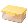 thumbnail image 1 of Portable Food Storage Box,Outdoor Handheld Refrigerate Container | Fresh-keeping Box for Fresh Fruit Storage | Microwave & Dishwasher Safe | Picnic Outdoor Trips & Travel Snack Storage,Yellow, 1 of 8