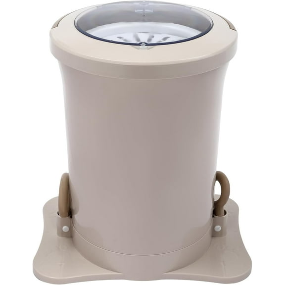 Portable Foot Operated Dryer, Mini Manual Dryer Machine, Portable Single Tub Dryer Machine, Hand-operated Mini Compact Spin Dryer, 3.17Gal Manual Draw Cord Dryer (Dryer (3.17 gal Apricot))