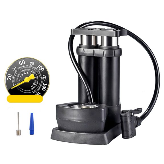 Portable Foot Pedal Pump With Meter Quick Air Pump Motorcycle Inflator