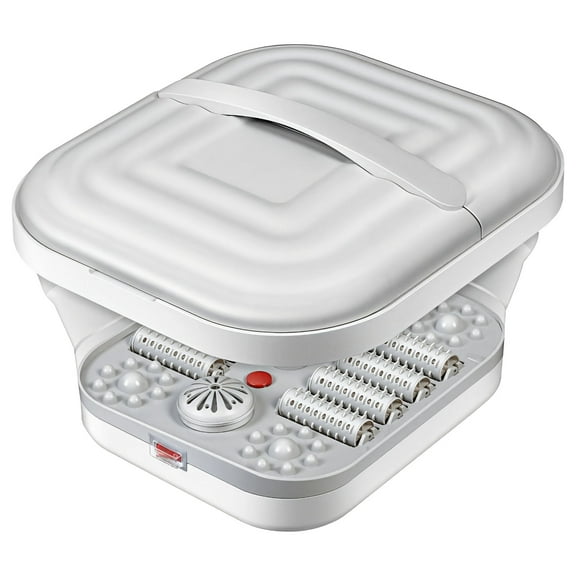 Portable Foot Soaking Tub with One-Button Start, 113F (45C) Constant Temperature, Massage Rollers with Bubbles, Ideal for Home Use and Relaxation, Space-Saving Foldable Design - US Plug 110V