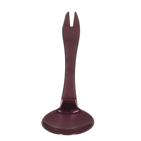 Portable Fork, Spoon, Spork with Teeth - Multifunctional Flatware for Home - Purple 3-in-1 Kitchen Tableware