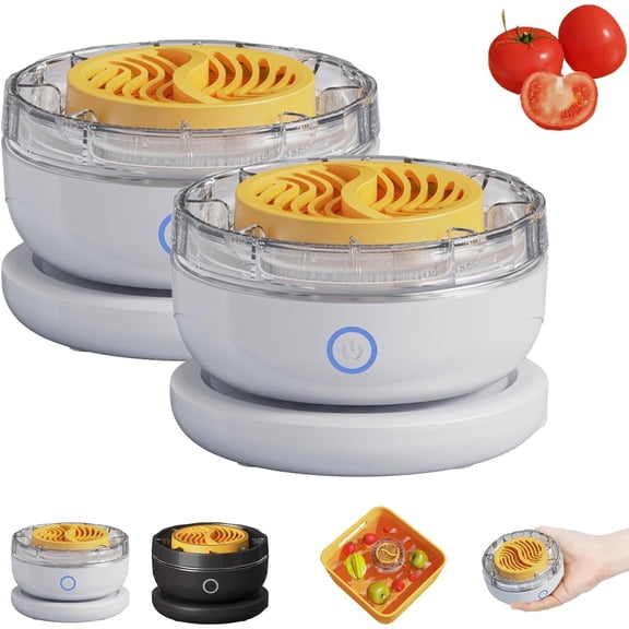 Portable Fruit And Vegetable Washer, Multifunctional Wireless Portable Food Cleaner & Purifier with Waterproof Design,Fruits Washer Bowl with Strainer for Fruit and Vegetable Wash (White 2)