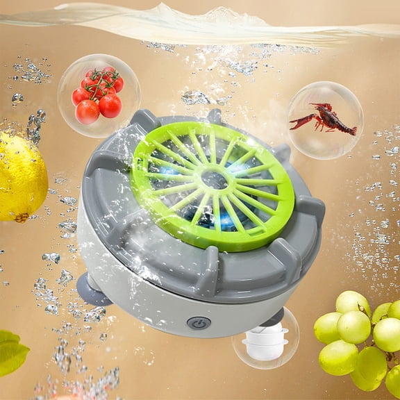 Portable Fruit Vegetable Washer USB Cleaner, Capsule Shape Fruit Vegetable Washing Machine with IPX7 Waterproof, Fruit Cleaners for Household Kitchen with Food Preservation