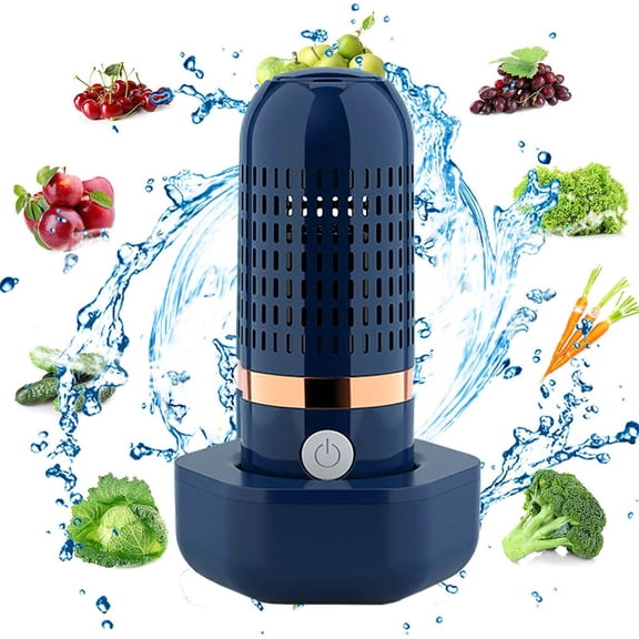 Portable Fruit and Vegetable Washing Machine, Cordless Food Purifier, USB Rechargeable Cleaner for Fruits, Vegetables, Meat, Rice, Grains, Kitchen Tableware