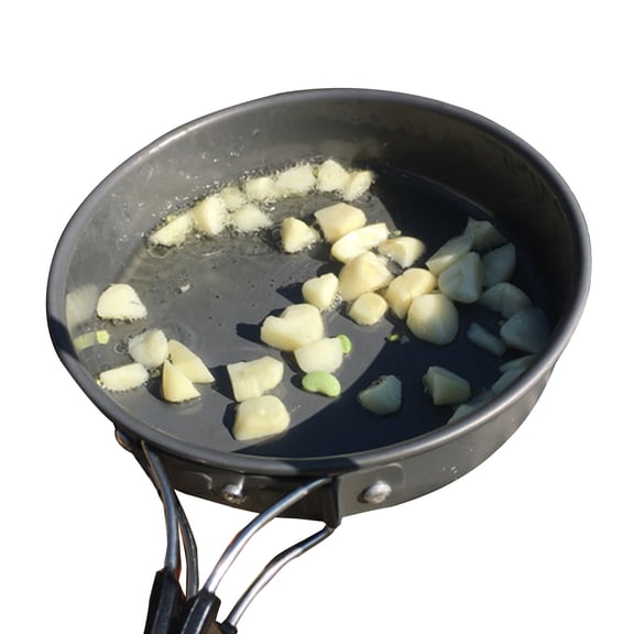 Portable Frying Pan with Storage Bag Non-stick Skillets Lightweight Grill Pan Outdoor Cookware for Camping Travel