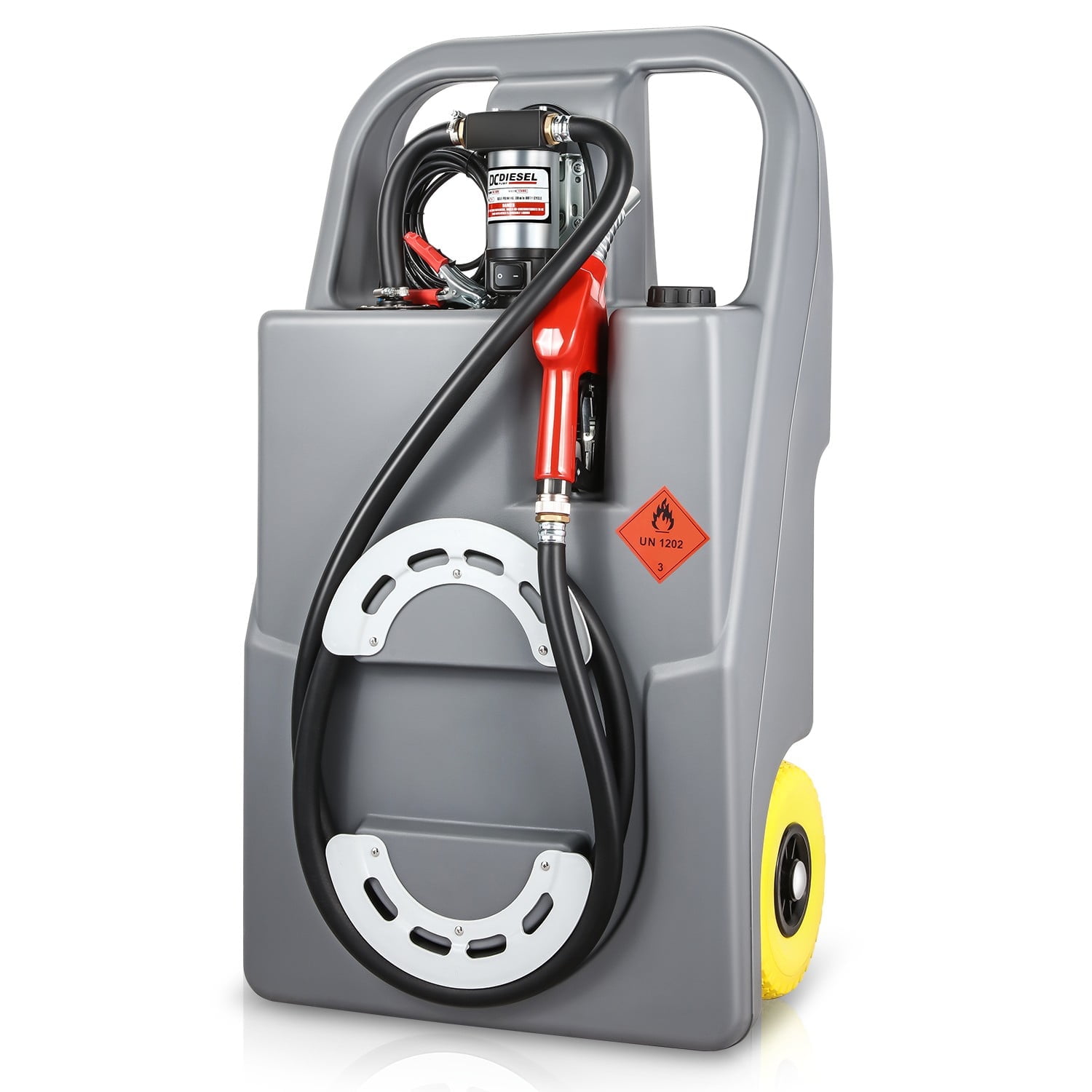 DNA Motoring WMT-TOOLS-00303, 26 Gallon 100L Gas Portable Fuel Tank Caddy Transfer Unit for Cars, Trucks, Lawn Mowers, ATVs, Boats, Grey