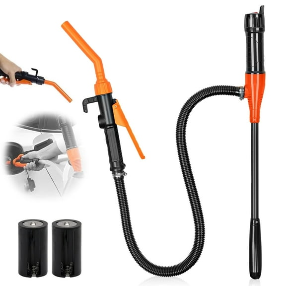 Portable Fuel Transfer Pump, 2.4 GMP Electric Fuel Transfer Pump, Easy To Use Hand Fuel Pump for Gasoline, Fuel, Gas, Diesel, Water Transfer