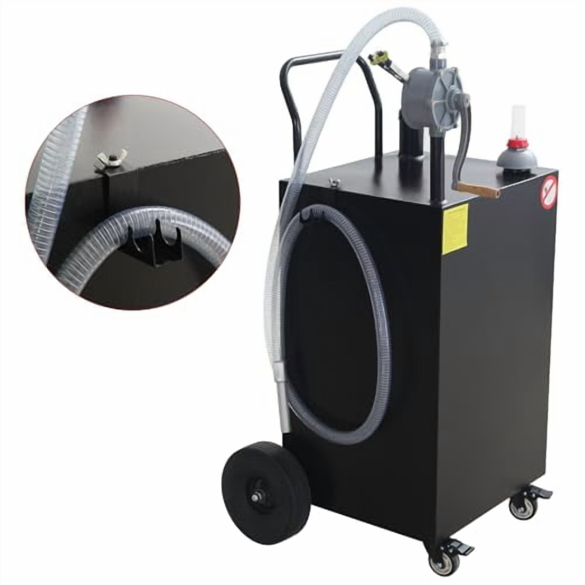 Portable Fuel Transfer Storage Tanks Gas Caddy Storage Diesel Kerosene Storage Containers for Boat, Atv, Car, Motorcycle (Black, 45 Gallon)