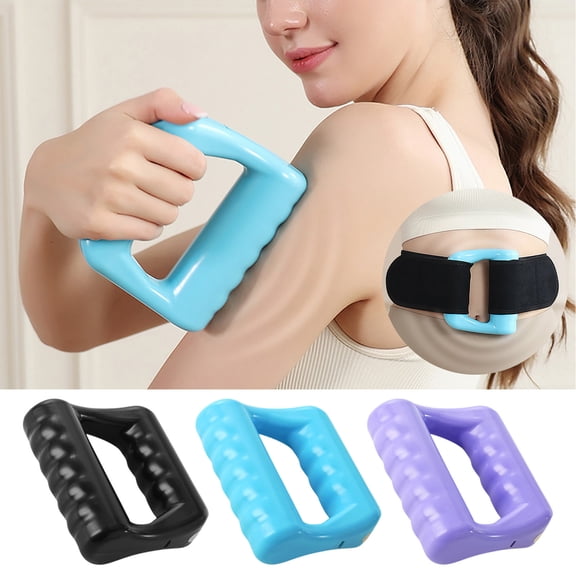 Portable Full Body Vibration Massager with Massage Belt, Percussion Electric Handheld Massager for Neck, Waist, Leg and Foot Massage, Ergonomic Easy-Grip Handle, Cordless Mini Rechargeable