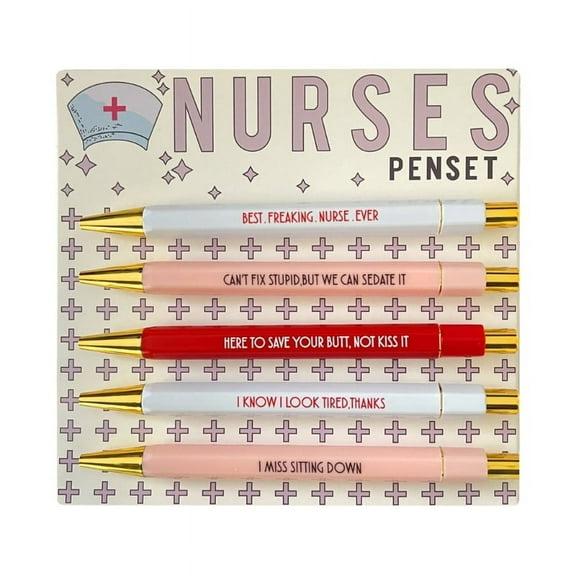 Portable Funny Nurses Ballpoint Pen Set Nurses Writing Pen Daily Use Funny