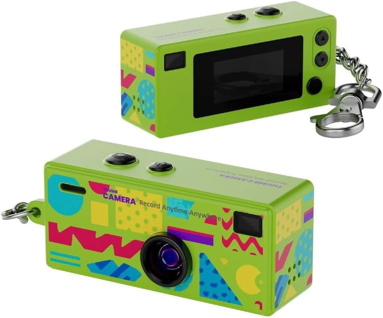 Portable G6 Thumb Camera,Retro Design 0.96-inch Vintage Mini Digital Camera 1080P Ultra-Compact Camcorder, 130° Wide-Angle Lens Thumb (Light Green)