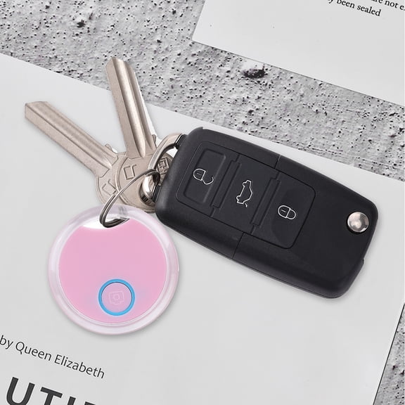 Portable GPS Tracking Mobile Tracking Anti Loss Smart Device Key Finder Locator GPS Finders Tracker Device for Pets Dog Cat Wallet Keychain Luggage, Alarm Reminder(Pink)