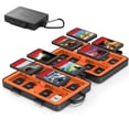 thumbnail image 1 of Portable Game Card Case for Nitendo Switch 2, Hard Travel Card Case Holder with 8 Game Slots and 14 TF Cards Slots and 2 SIM Cards Slots, Game Cartridge Case Organizer, Black, 1 of 7