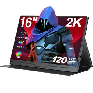 XGaming 16 120Hz Portable Gaming Monitor, 2.5K (2560x1600p) QHD IPS Laptop  Monitor with Dual Type-C&Mini-HDMI, HDR Monitor, Portable Monitor for  Laptop PC Mac Phone Xbox PS4/PS5, with Smart Cover 