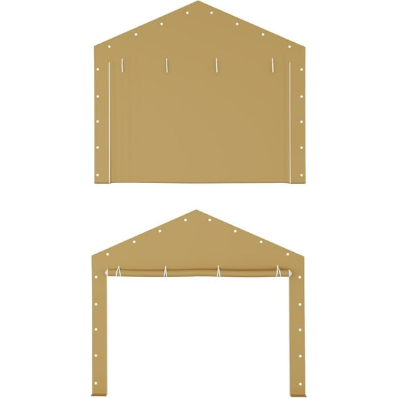 Portable Garage Tent Shelter,Carport Replacement Zipper Door for Portable Garage,13' x 20' to 13' x 25' Heavy-Duty  Zipper Doors Replacement for Carport(Frame NOT Included)