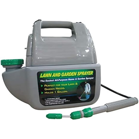 Portable Garden Sprayer | for Plants, Lawns, Weeds | Telescope Wand | Battery Powered | Shoulder Strap | 1 Gallon$$Garden &