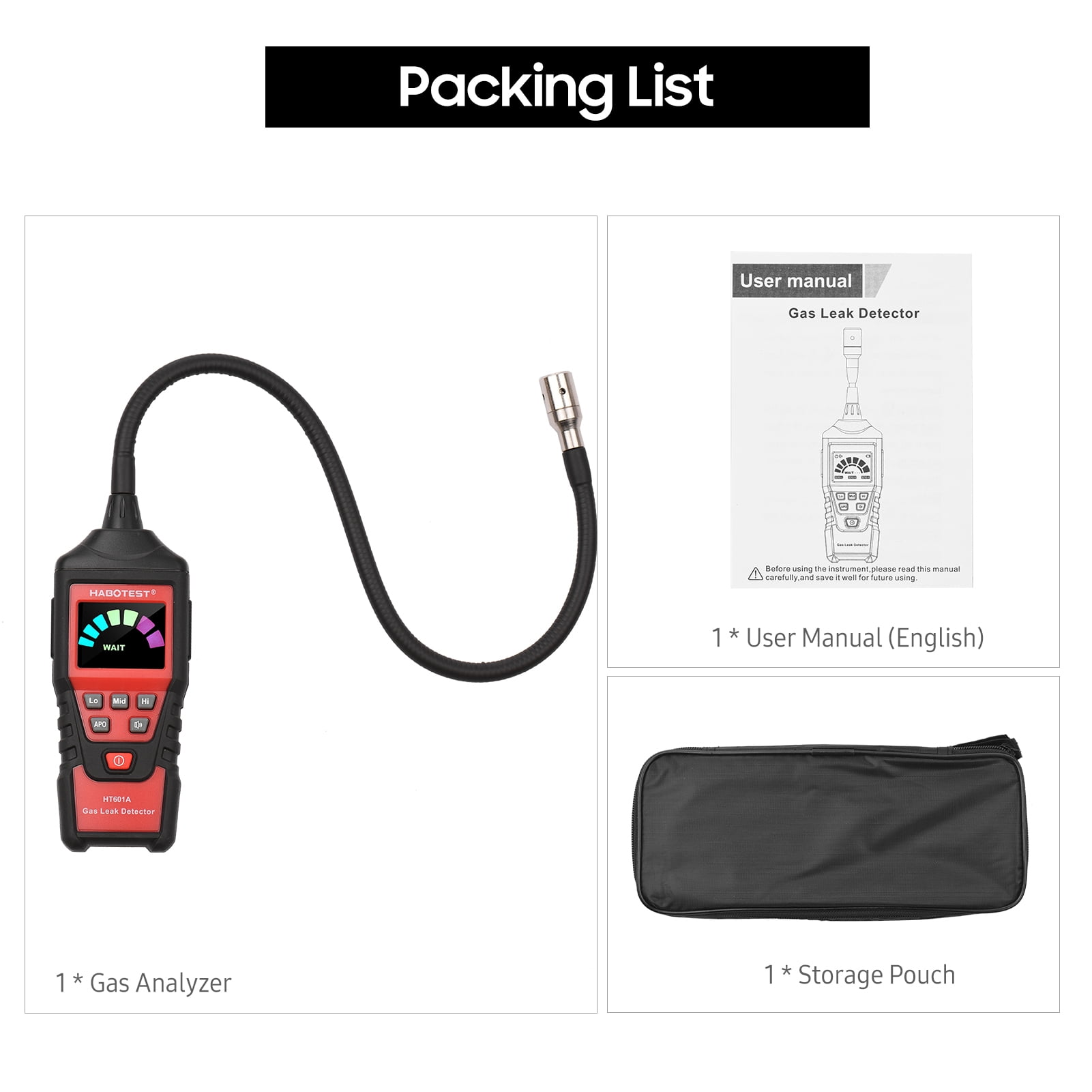 Portable Gas Analyzer Detect Household Gases & Methane Concentration