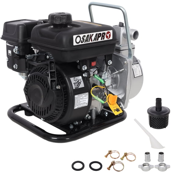 Portable Gas Powered Water Transfer Pump, 2.5HP 78.5cc 4-Stroke Engine for Garden Farm Irrigation, High Flow 35 GPM, EPA Compliant