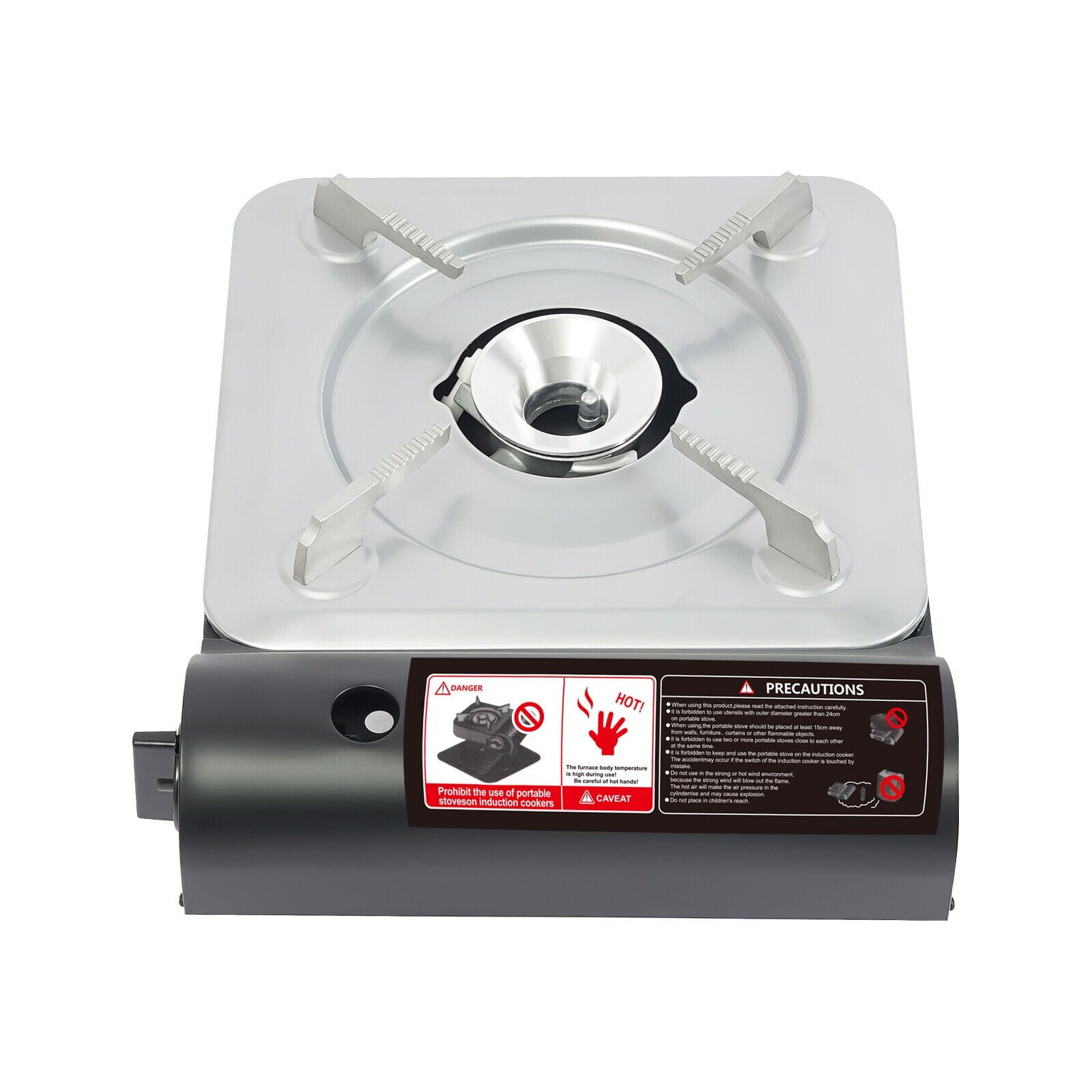 Portable Gas Stove, Black BBQ Gas Burner with Hard Shell Case, Portable Camping Stove for Grilling Boiling