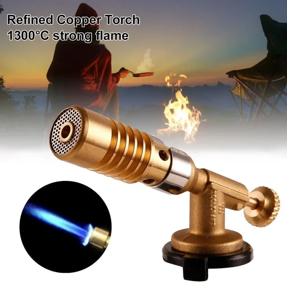 Portable Gas Torch Flame Blowtorch Copper Flame Garden Bbq Gas-Burner Lighter