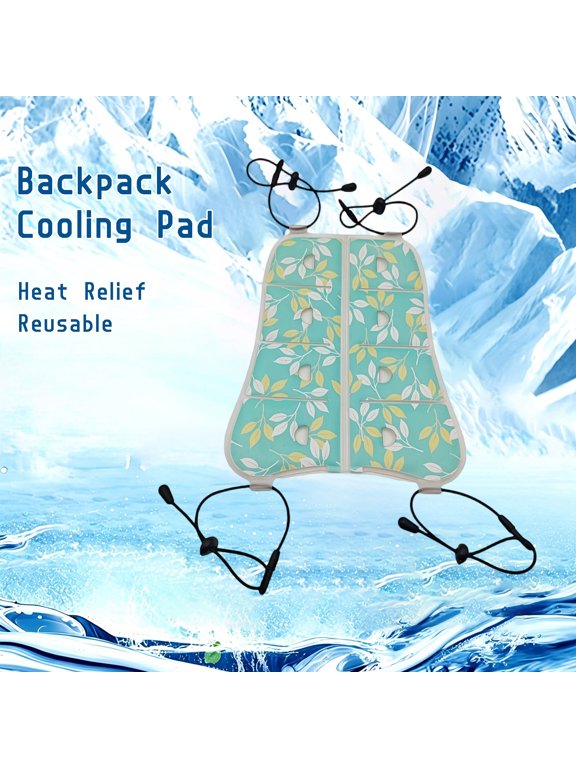 Portable Gel Cooling Backpack Insert Pad Adjustable Tie Cool Liner For Outdoor Travel Climbing Fishing Summer Heat Relief Gifts