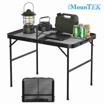Imountek Folding Camping Table, Portable Grill Table with Adjustable Height for Outdoor, 35x23x26in