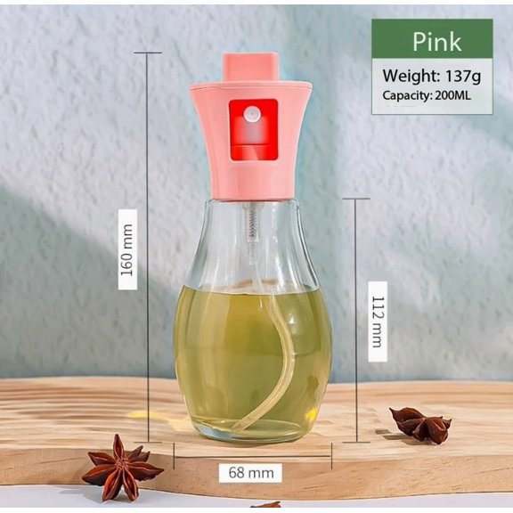 Portable Glass Oil Spray Bottle Precision Atomizer Mister for Cooking, Grilling, Baking, Salad Dressing & Air Frying