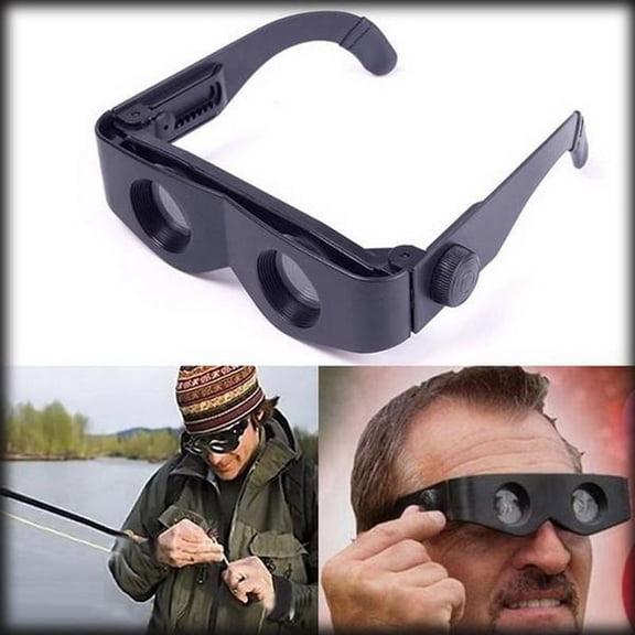 Portable Glasses Style Telescope Magnifier Binoculars For Fishing Hiking Con_WA