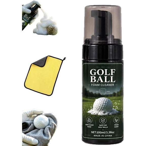 Portable Golf Ball Foaming Cleaner, 3.38oz, Golf Ball Cleaner Foam, Quick Clean for Golf Ball Dimples, Companion for Instant Shine