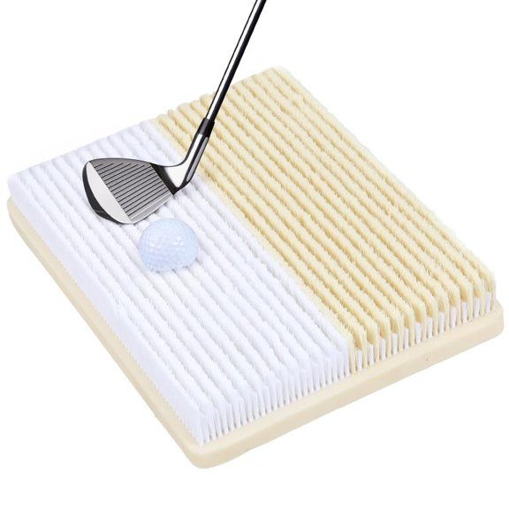 Portable Golf Bunker Mat, Realistic Sand Simulation for Shallow/Deep Shots, Durable Nylon Construction, Home Backyard Driving Range Use