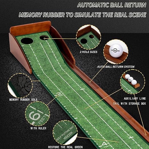 Automatic Golf Ball Return Devices for Indoor and Outdoor Practice