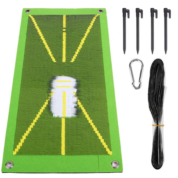 Portable Golf Training Mat For Swing Detection Batting Practice Rug Hitting Aid