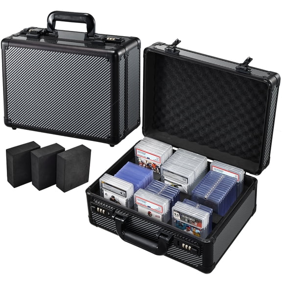 Portable Graded Card Case Travel Card Storage Box Sports Trading Card Organizer Box Fits PSA CSG BGS