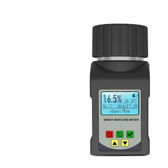 Portable Grain Moisture Meter, 25 Grains Test,Smart Humidity Tester for Wheat Bean Peanut Moisture Detector