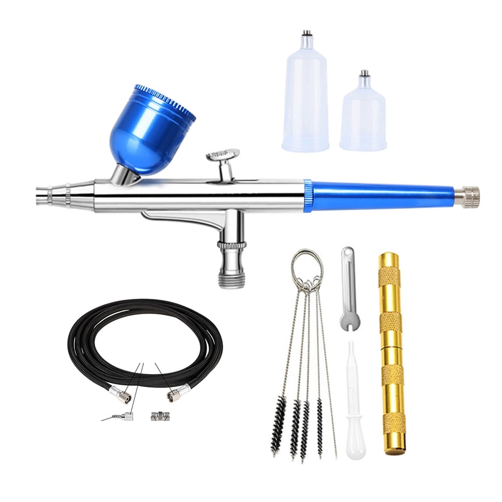 Portable Gravity Feed Spray Airbrush Pen Kit Pump Gun Easy Use Clean For Set Art Painting Tattoo Cake Makeup Beautiful Model ,Versatile applications