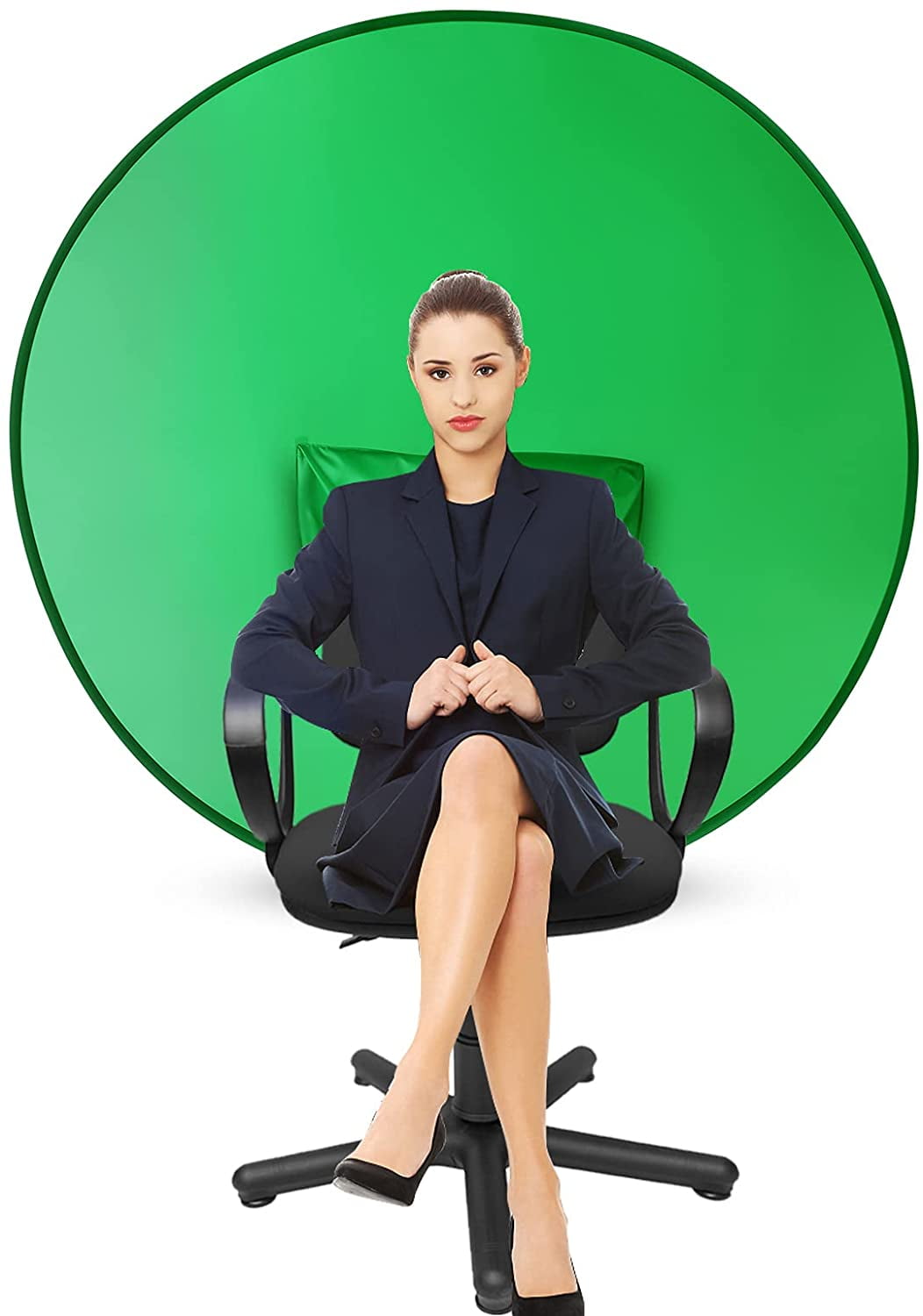 Portable Green Screen Backdrop (56''), Collapsible cam Background
