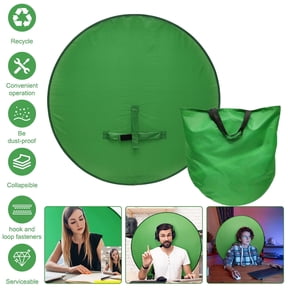 Collapsible Green Screen Backdrop for Chair, Portable Chroma Key Background with Hook & Loop Fasteners for Streaming, Video Conferencing, Gaming, and Photography