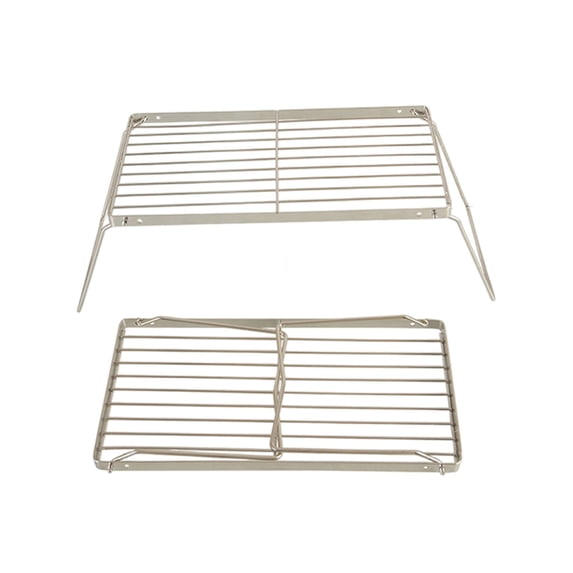 Portable Grill Rack Adjustable Height Outdoor Stainless Steel Cooking Stove Rack Sturdy Camping Barbecue Stand Multiple Sizes For Tailgaters Tabletop Indoor Grill Grill Table Top Barbecue Grill Vt13