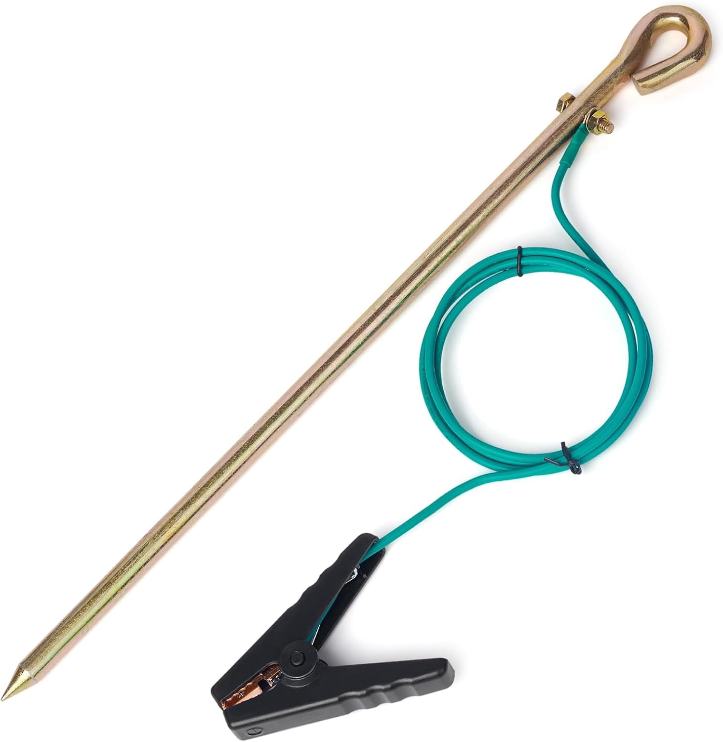 Portable Ground Rod with 4ft 12AWG UL Listed Grounding Wire with ...