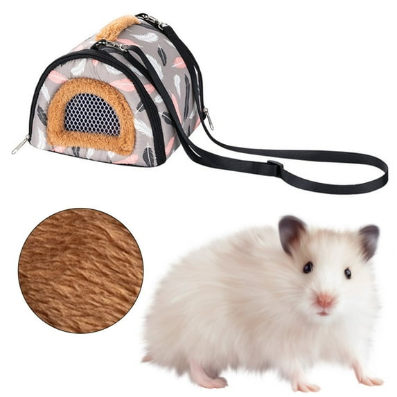 Portable Guinea Pig Travel Bag, Small Animals Pig Hamster Bag with Strap Breathable Portable, A_Gray 1 Portable Guinea Pig Travel Bag, By Meiiso
