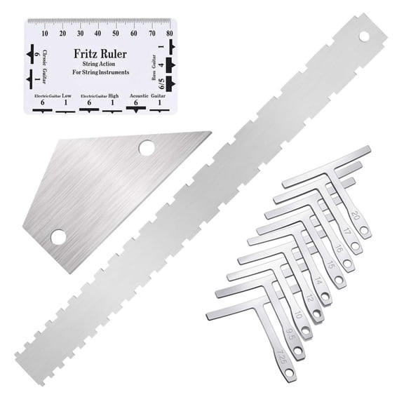 Portable Guitar Setup Tool Fretboard Radius Gauge Easy to Use Guitar Accessories Metal Texture for Easy Adjustments